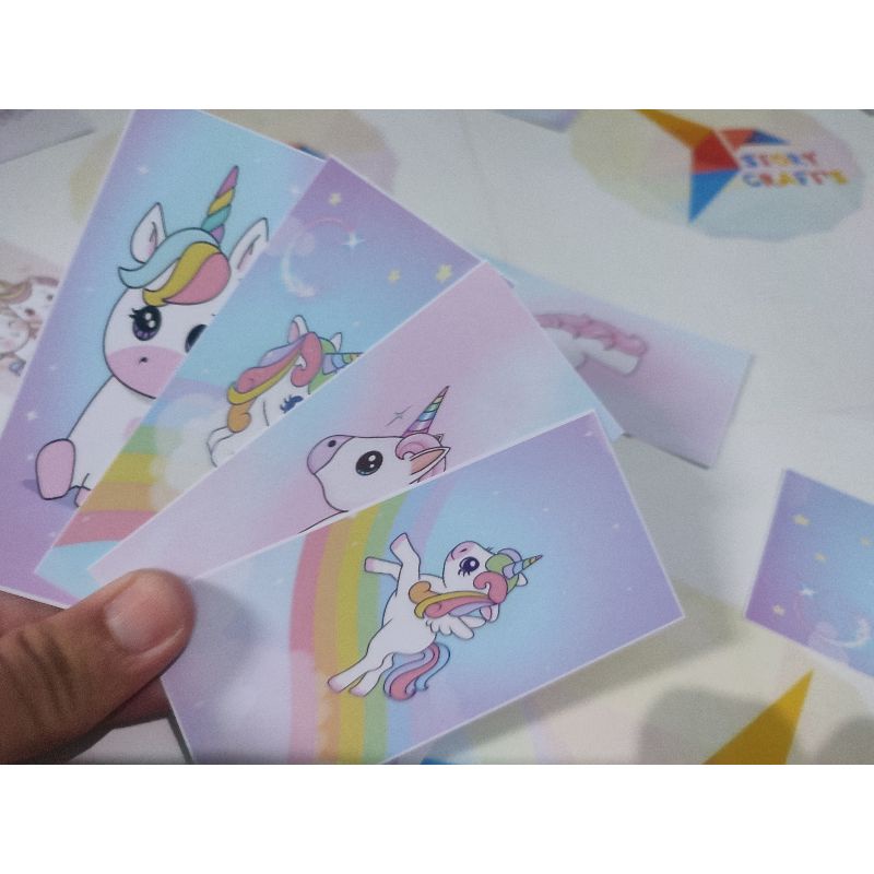 

Pembatas Buku Unik Unicorn Pegasus Lucu Imut Bahan Art Papper 260 Gram Murah