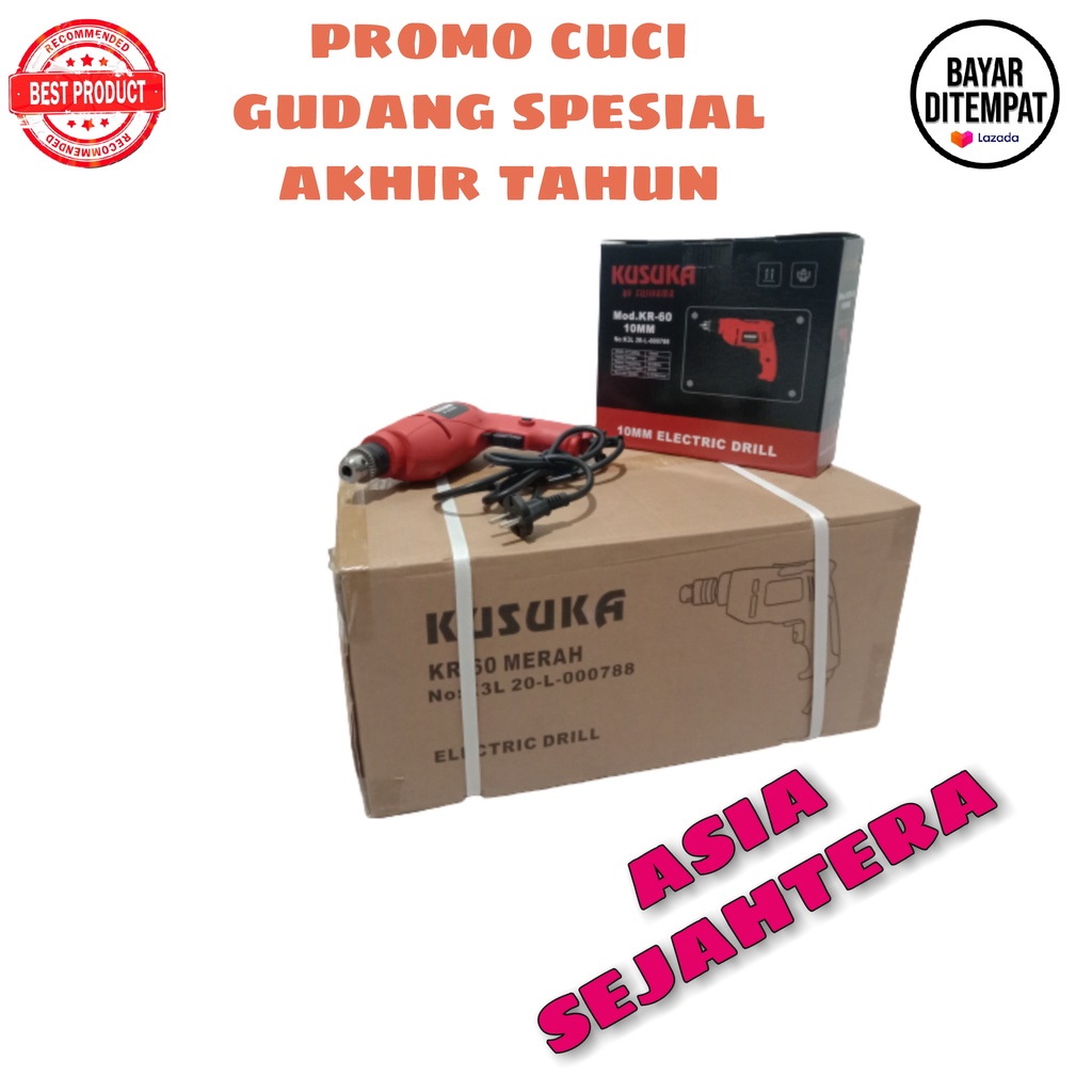 NEW Promo spesial cuci gudang (1 Dus isi 10 pcs) MESIN BOR KUSUKA KR - 60/10MM