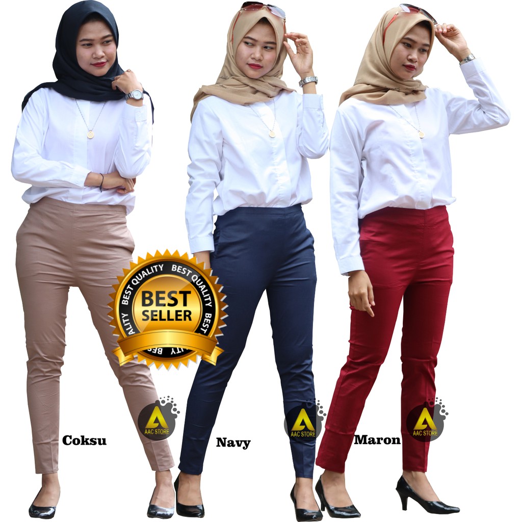 Celana Wanita Katun Stretch Size Standar , XXL, L5 Banyak Warna