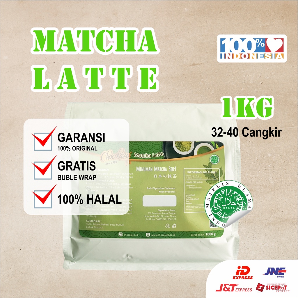 

Matcha Tea Latte 3in1 Siap Seduh 1000g Greentea Latte Semua Pasti Original