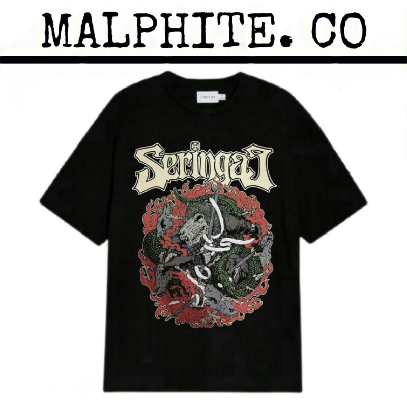 Kaos Baju T-Shirt Seringai Tee Lagu Band Musik Lokal Merch Heavy Metal Punk Rock And Roll Vintage Ov