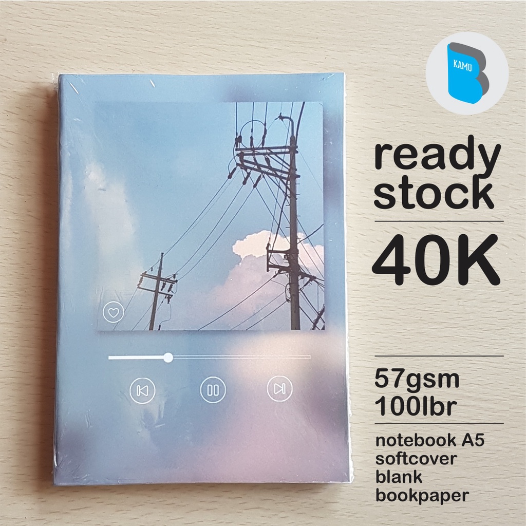 

[57/72/90 gsm] Notebook A5 Buku Catatan Diary Jurnal Bookpaper - Blue Sky
