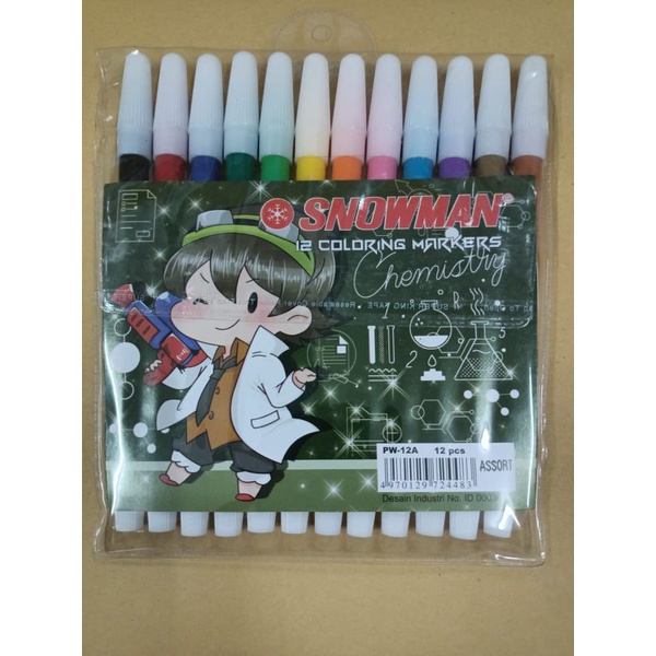 

Spidol Snowman Kecil 1 Set 12 Warna