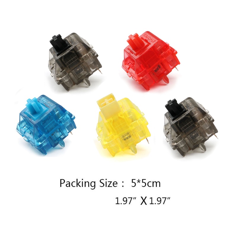 Btsg Gateron Ink V2 Switch Ink Hitam/Tinta Kuning/Tinta Merah/Tinta Silent Hitam/Tinta Biru 5P