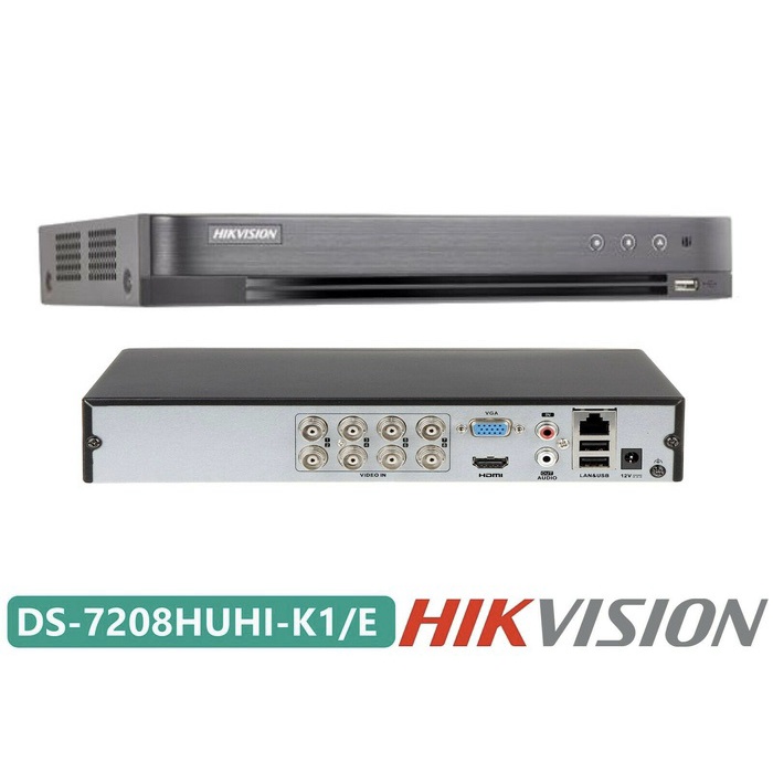 DVR HIKVISION DS-7208HUHI-K1/E 8CH 8MP Support audio /Jual DS-7208HUHI-K1/E 8CH DVR Hikvision