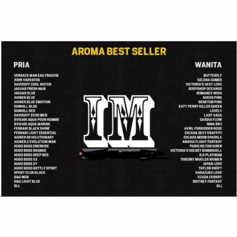 IM Parfum Original/Beli 1 tetap Harga GROSIR/Bisa Request aroma