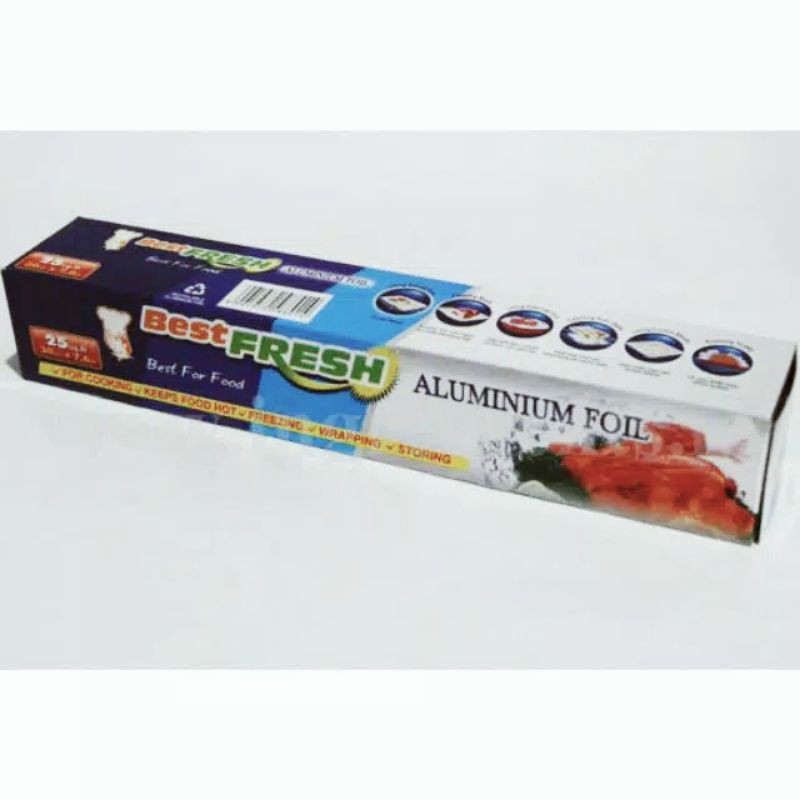 ALUMINIUM FOIL BEST FRESH FOR FOOD 30cmx7..6 m