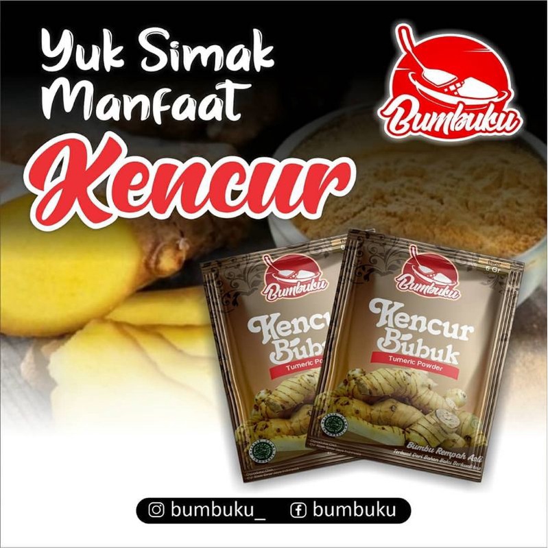 

Kencur Bubuk sachet/renceng merk Bumbuku isi 6 gr x 10 sachet