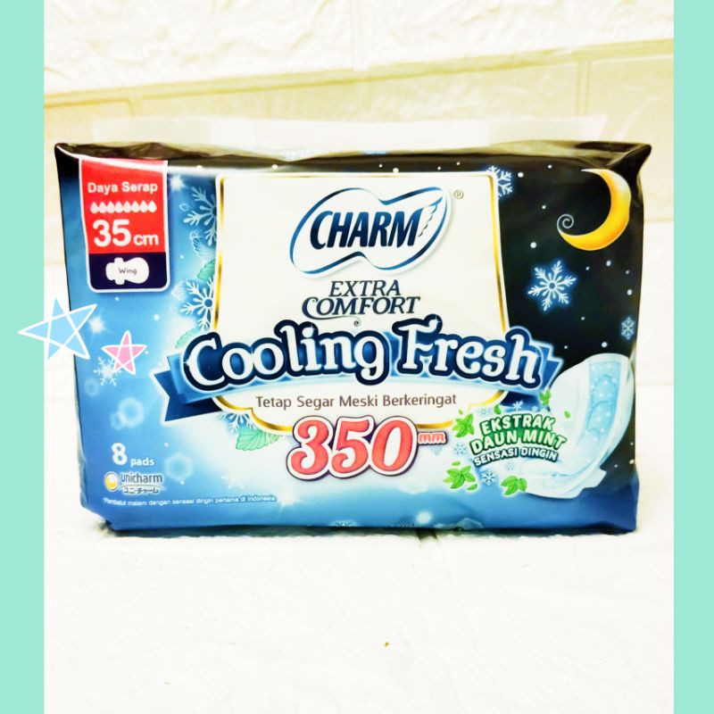 Charm Extra comfort wing 35 cm Cooling Fresh 8 pads