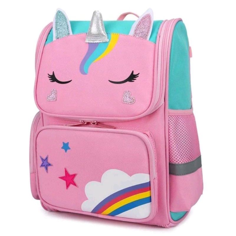 Tas ransel backpack karakter Unicorn/Batman ransel anak Sekolah Paud Tk SD perempuan/Laki laki Import