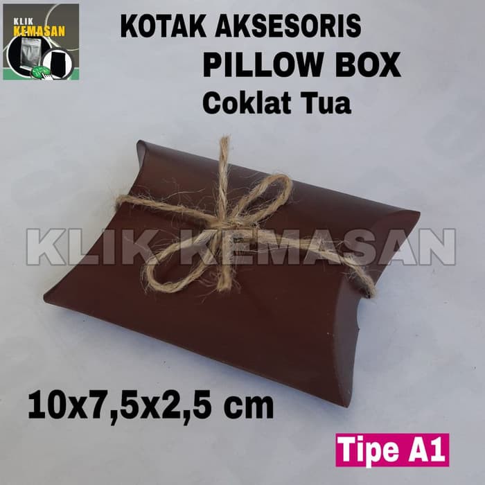 

PILLOW BOX/KOTAK AKSESORIS/SOUVENIR KEMASAN MASKER 10X7.5X2.5 Cm