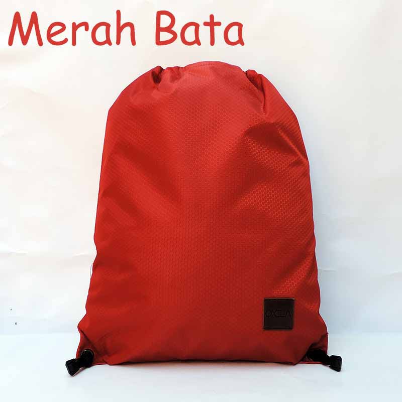 Tas Serut Anti Air / Tas Ransel / Tas Sepatu / Tas Sepeda / Tas Olah Raga - [MERAH BATA]