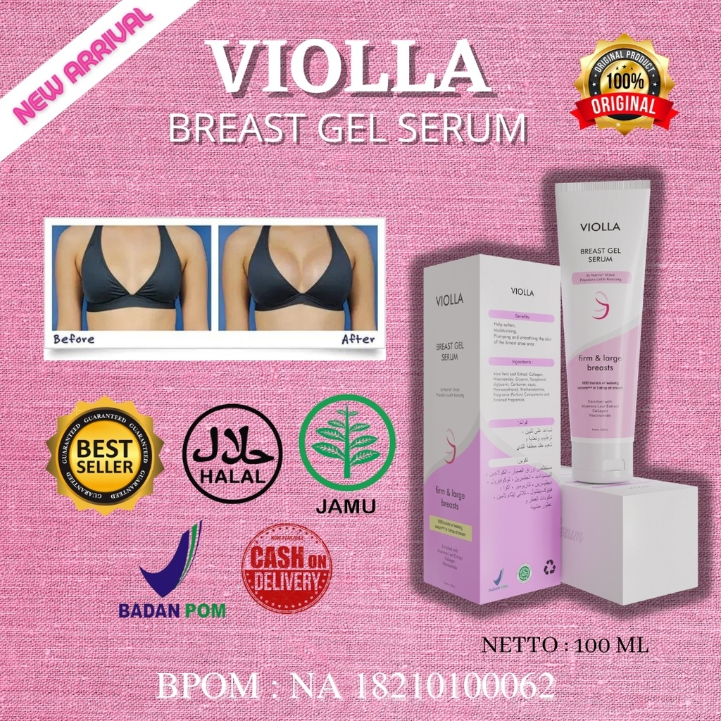 COD Pembesar Payudara Wanita VIOLLA BREAST GEL pembesar Payudara Pengencang Payudara BPOM Serum Pemb
