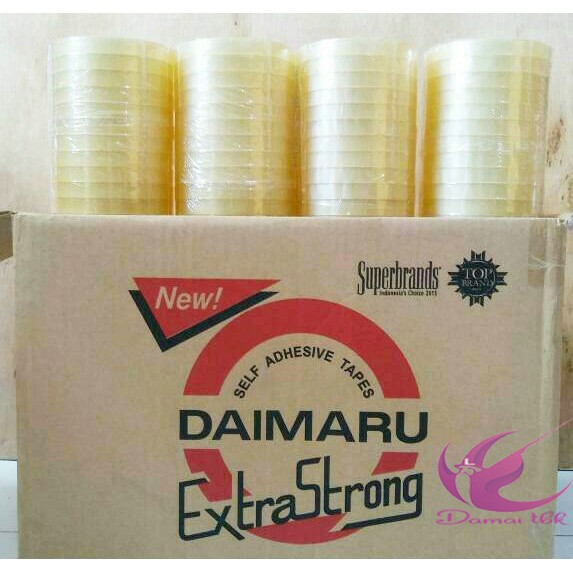 

Lakban isolatip solasi daimaru 1/2 inch solatip kuat sekitar 1cm 72yar