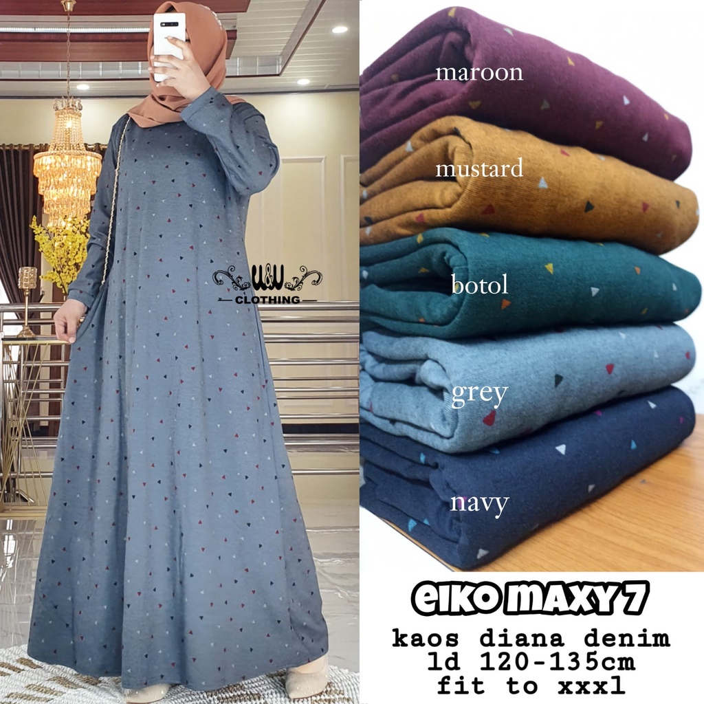 Gamis Harian Wanita Super Jumbo Ld120 Ld 130 140 Baju Gamis Wanita Big Size XXXXL Terbaru