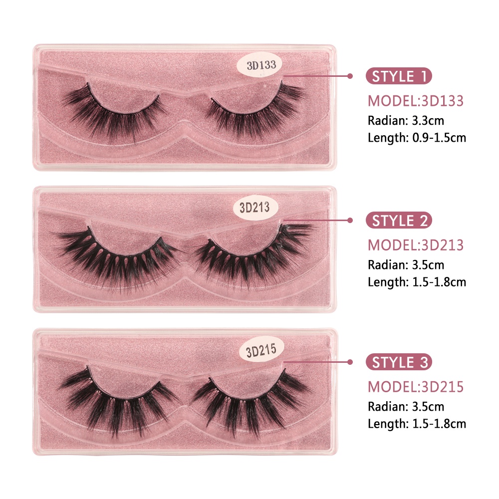 MAGEFY 3D False Eyelashes Natural Lashes Handmade Fluffy Wispy Glam