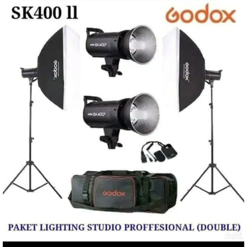 PAKET LAMPU STUDIO Flash GODOX SK400II  SK400 II / SK 400 II Mark II