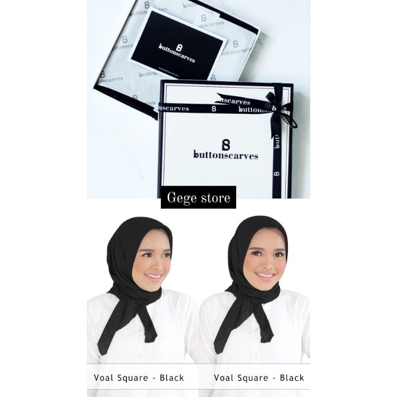 Sale Buttonscarves basic voal jetblack