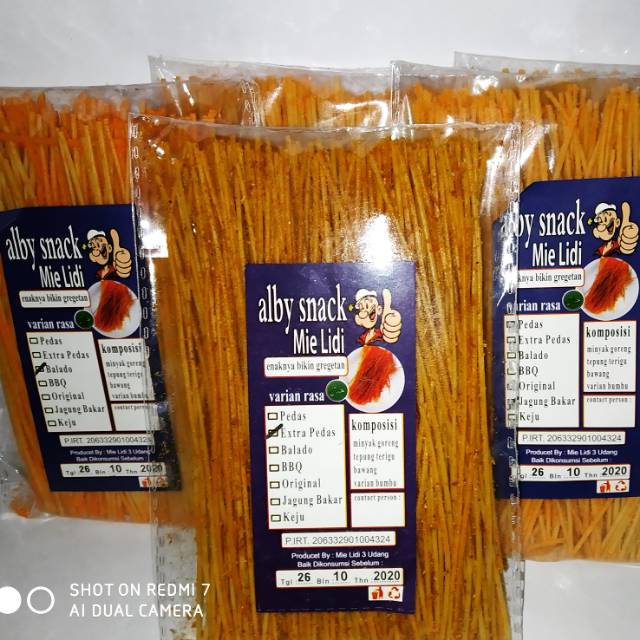 

Mie Lidi Alby Snack Kemasan 80 gr