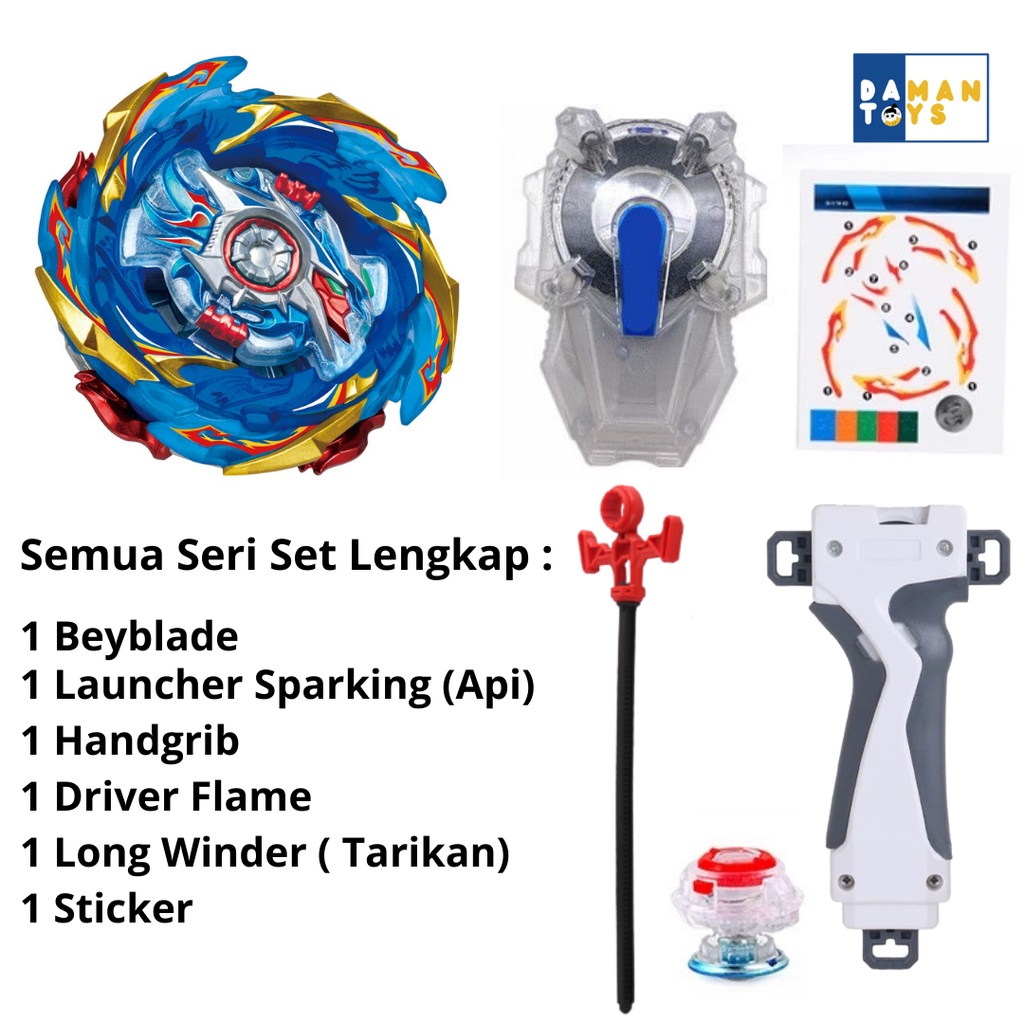 Mainan Gasing Beyblade sparking Launcher Set Baru