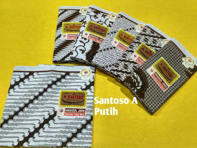 Kain Batik H SANTOSO A Putih Jarik Samping Kain Panjang Tapih Kebat