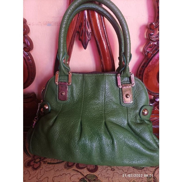 Handbag/Tas tangan kulit TheVAN Hijau