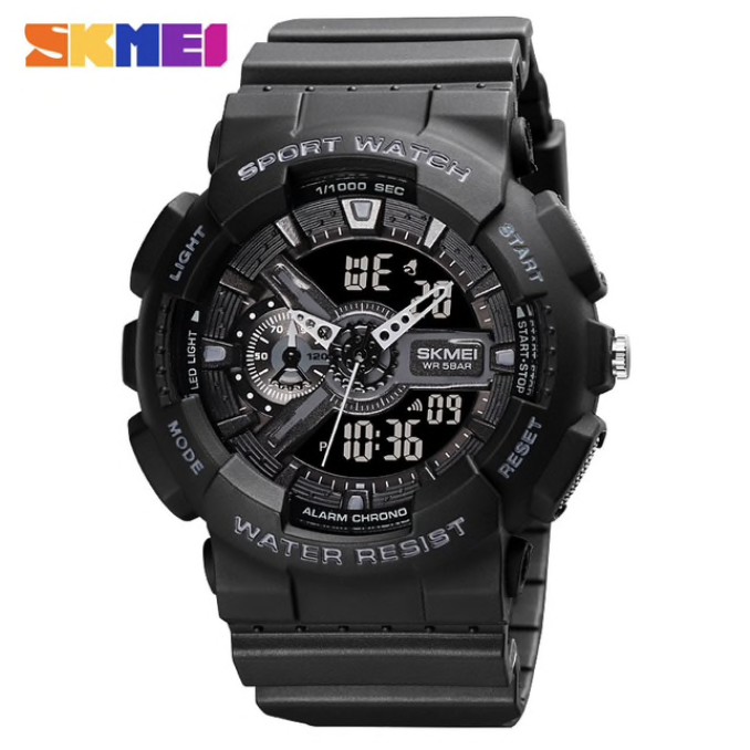 Jam Tangan SKMEI 1688 Fashion Digital Watch Men Shockproof Waterproof Dual Wristwatches LED Chrono