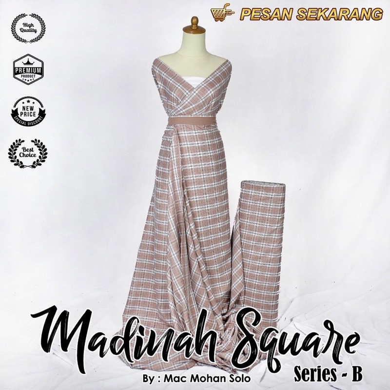 [NEWEST!!] MADINAH SQUERE COTTON KAIN MADINA KOTAK-KOTAK PREMIUM NEW SERIES A-C PER 0.5m HARGA TERMURAH KATUN MADINA FODU PRINTING TOYOBO MOTIF