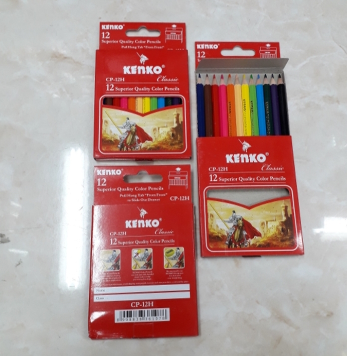 

12 pcs Pensil warna kenko grosir perlengkapan sekolah