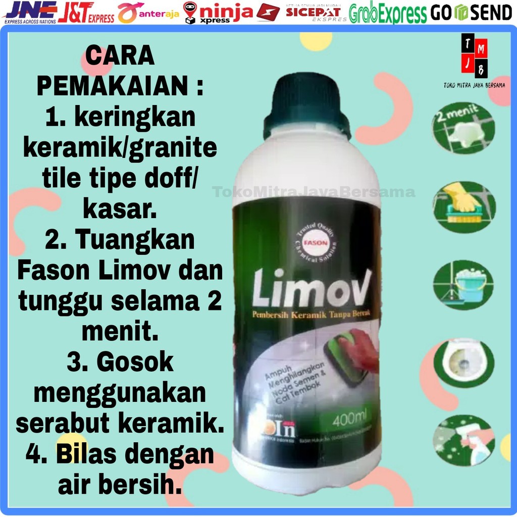 PEMBERSIH KERAMIK UNTUK NODA SEMEN DAN CAT FASON LIMOV 400 ML