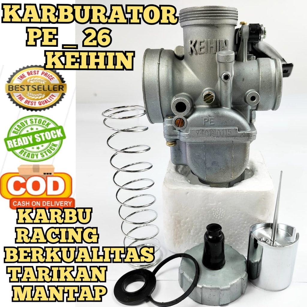 ORI KARBURATOR PE 26 KEIHIN ORIGINAL THAILAND RACING KEIHIN PE 24 KUALITAS TERJAMIN PRESISI KARBU AS