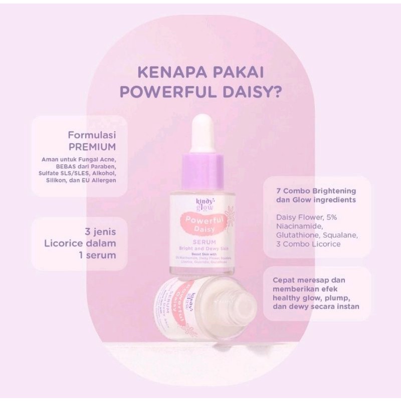 Kindy Glow Daisy Series | Toner | Serum | Day Cream | Night Cream