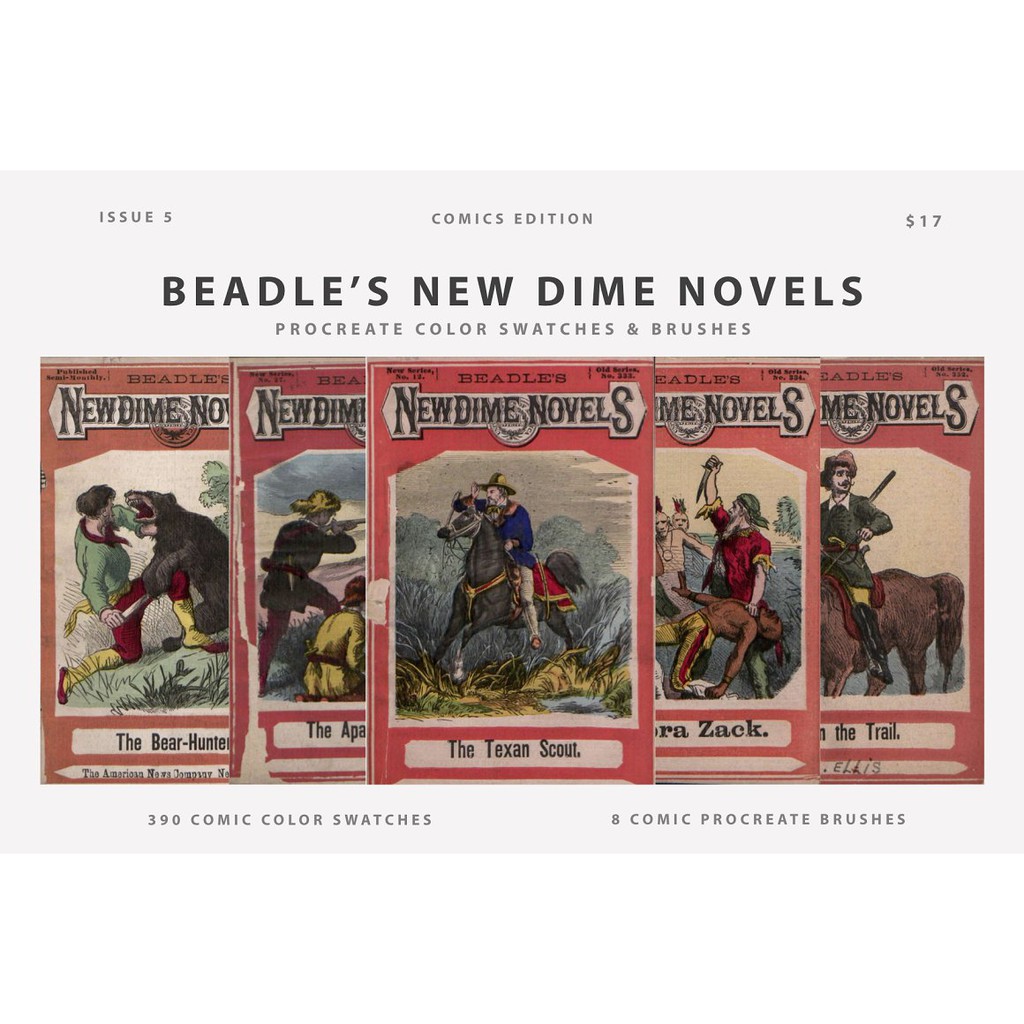 Procreate Brush - Beadle's New Dime Novels