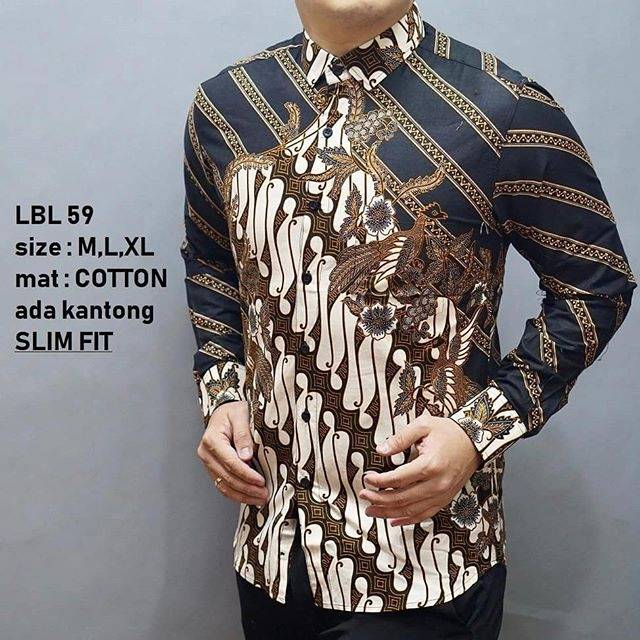 KEMEJA BATIK LENGAN PANJANG/PENDEK // MEWAH // BATIK RESMI // BATIK PEKALONGAN LBL 59