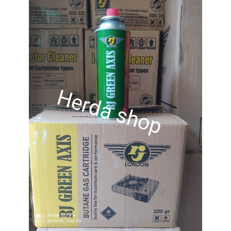 Green axis gas portable kompor portable tabung gas portable gas kaleng hi-cook 230 gram