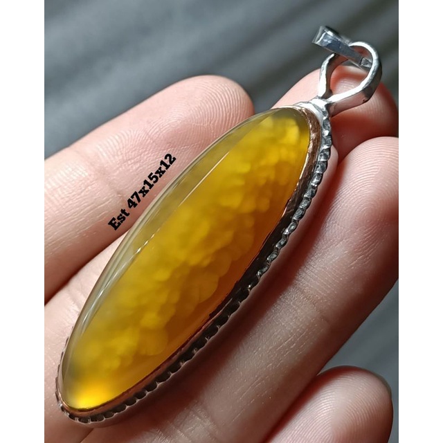 LIONTIN BATU AKIK PANDAN NANAS SISIK BETOK KRISTAL