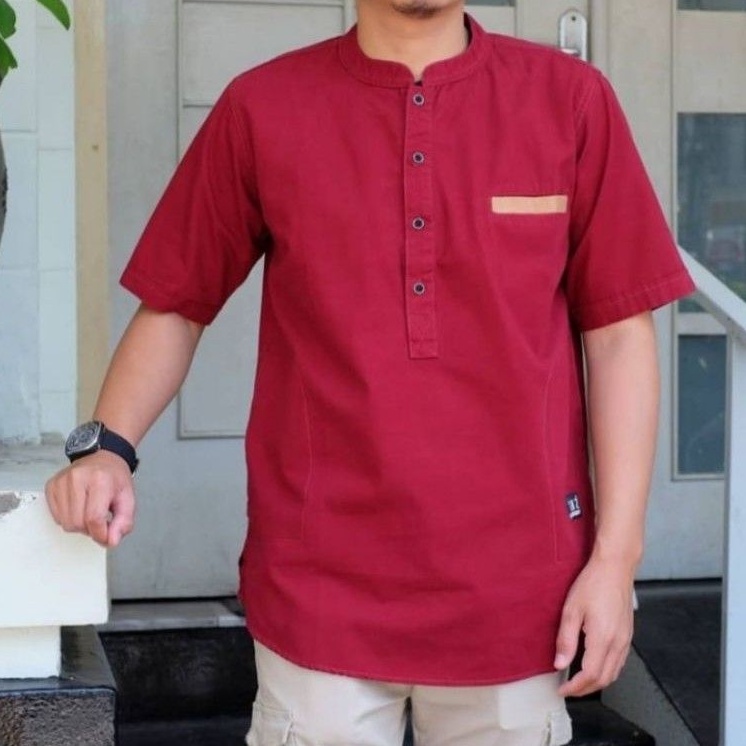 Baju koko kurta zubair lengan pendek toyobo fodu