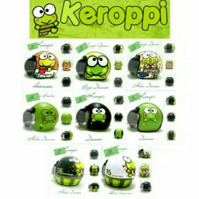 Helm Bogo SNI Keroppi Dewasa Kaca Bogo Ori