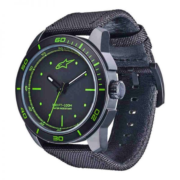 Alpinestars Tech Watch 3H Black - Nylon Strap / Jam Tangan