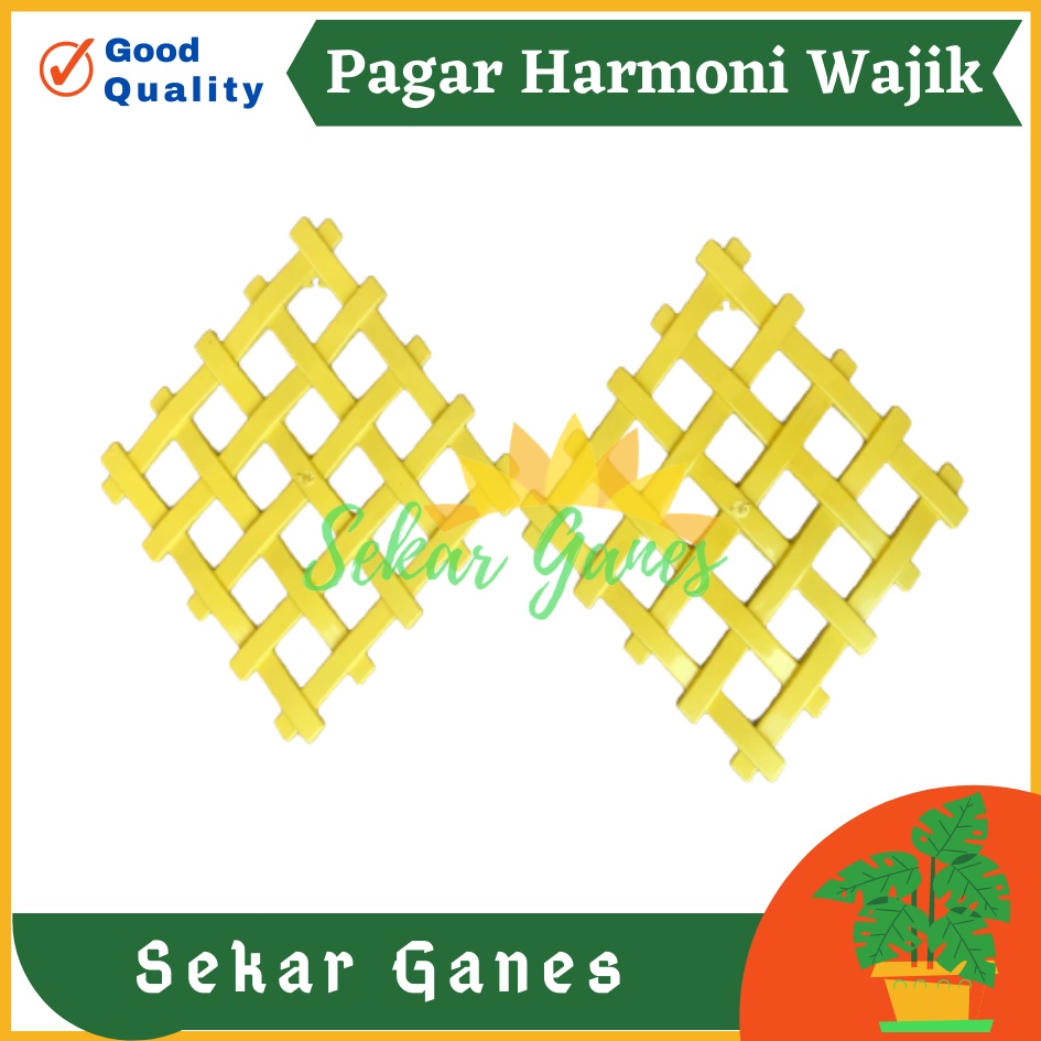 Pagar Wajik Harmoni Kuning Ornamen Bunga Vas Wajik Pagar, Jaring Rambatan Plastik Ukuran Kecil Sedang Besar untuk Bunga Hias Artificial Hiasan Ruang Tamu Dinding Home Grosir Murah Wajik Putih / Breket/ Tatakan/ Pagar Plastik/ Bunga Plastik/ Rumput Plastik