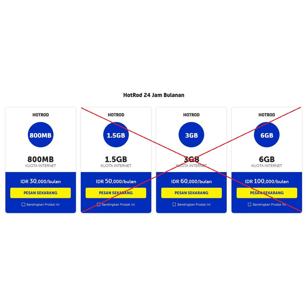 Jual PAKET XL HOTROD 800 MB All Jaringan 24 Jam Shopee Indonesia