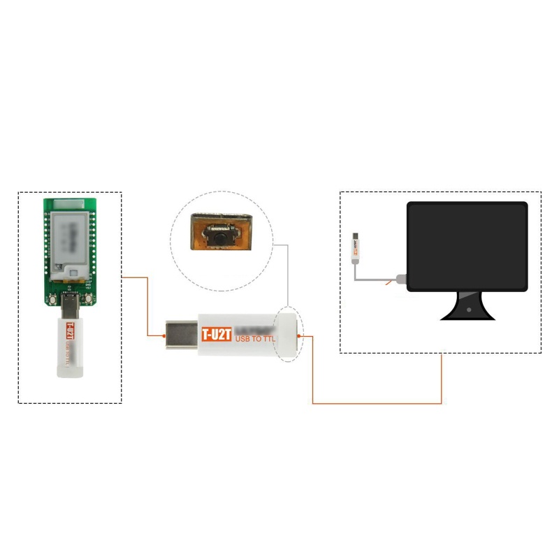 Adaptor Programmer btsg CH9102 ® Ttgo T-U2T USB To TTL Alat Downloader Otomatis