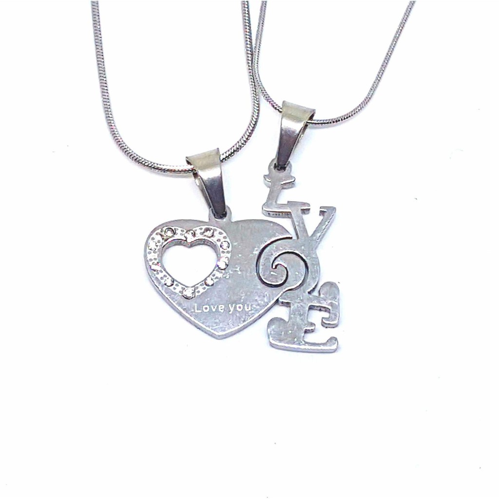 Kalung Couple Titanium ANTI KARAT SELAMANYA PGM KT87