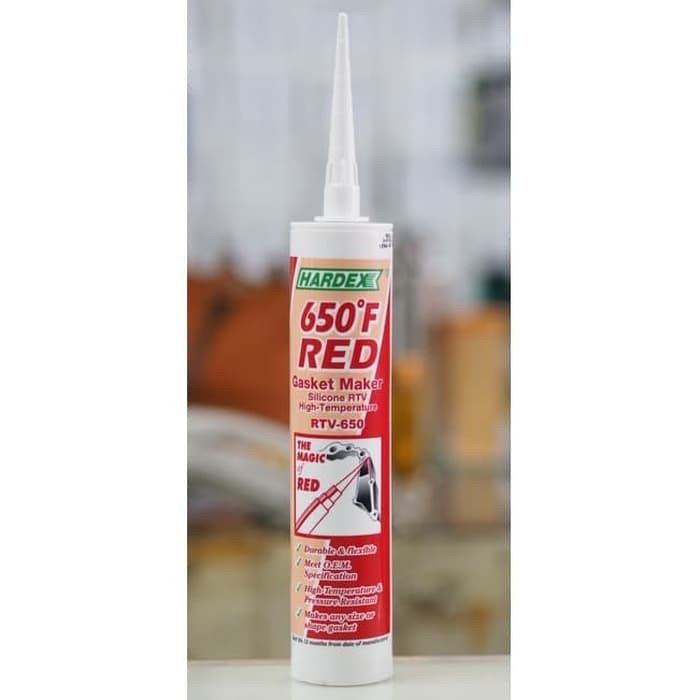 LEM hardex red silicone gasket 300gr hardex red lem hardex gasket tabung hardex tabung 300 ml