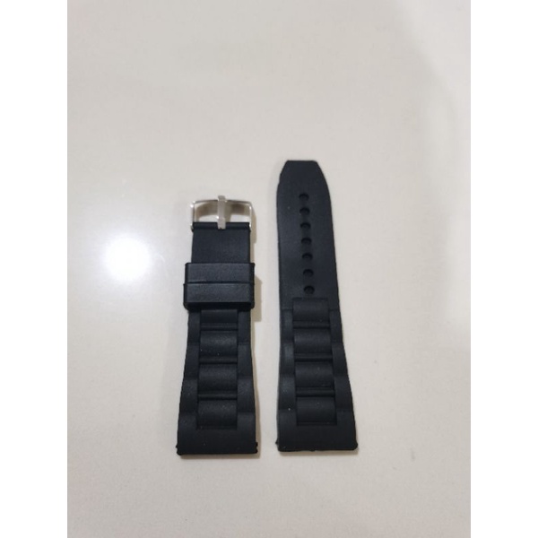 Strap Tali Jam tangan Karet Rubber Lembut 26mm bisa utk Lasebo, Alexandre Christie, Expedition dan lain-lain