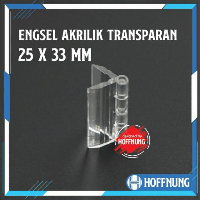 Engsel Akrilik 25 x 33 mm Transparan Engsel Acrylic 25x33mm Hinge Acrylic