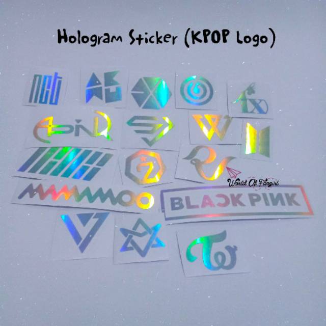 [HARGA PERBIJI] CUTTING STICKER KPOP LOGO - HOLOGRAM STICKER