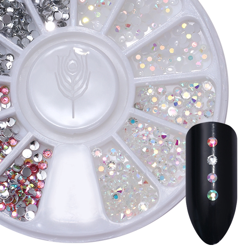 (Stock) Berlian Imitasi/Kristal Glitter 15 Model Untuk Dekorasi Nail Art/Manicure Diy