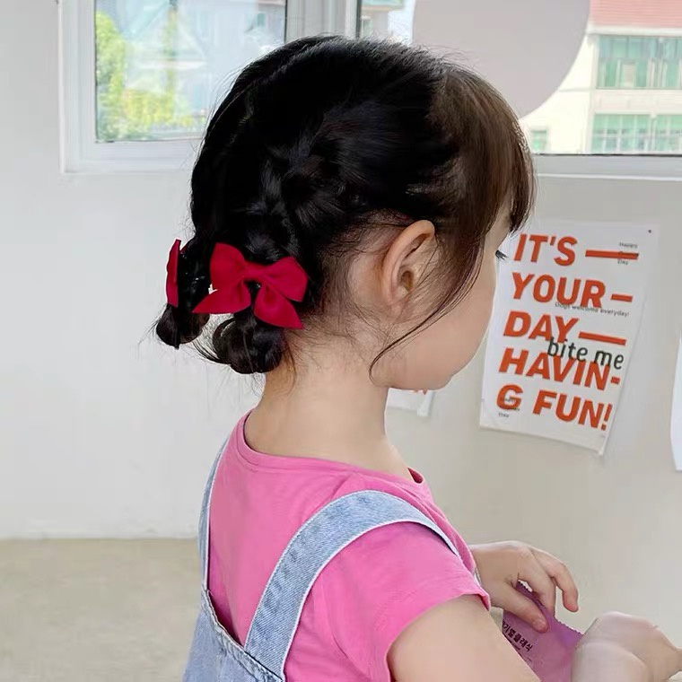 （Hello Girl)F38 2 Pcs Set Jepit Rambut Pita Kecil Klip Jepitan Anak Gaya Korea Fashion Hair Clip