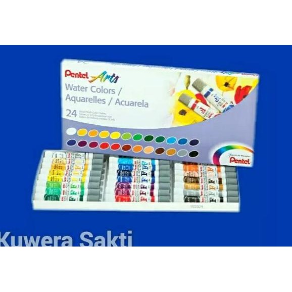 

PERALATAN MELUKIS CAT AIR / WATER COLORS PENTEL 24 WARNA ALAT LUKIS